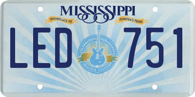 MS license plate LED751