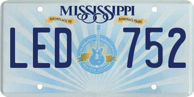 MS license plate LED752