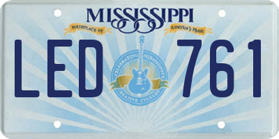 MS license plate LED761