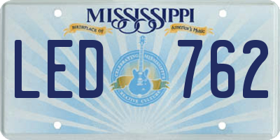 MS license plate LED762