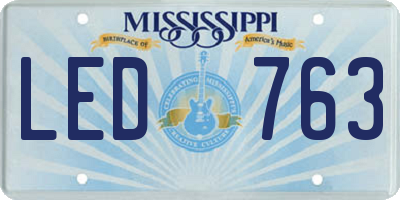 MS license plate LED763