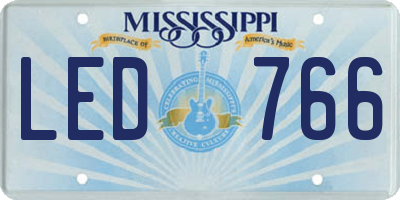 MS license plate LED766
