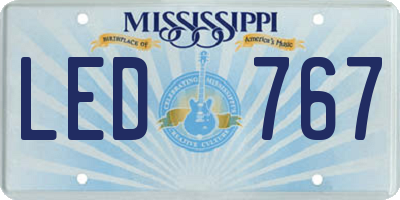 MS license plate LED767