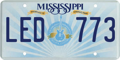MS license plate LED773