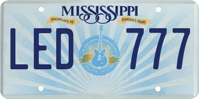 MS license plate LED777