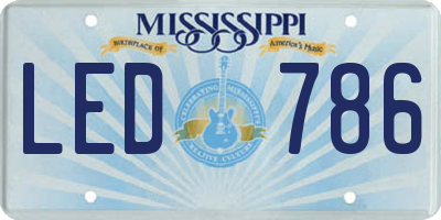 MS license plate LED786
