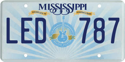 MS license plate LED787