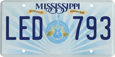 MS license plate LED793