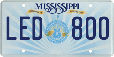 MS license plate LED800