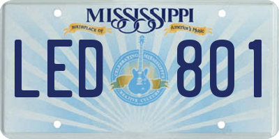 MS license plate LED801