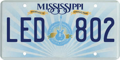 MS license plate LED802