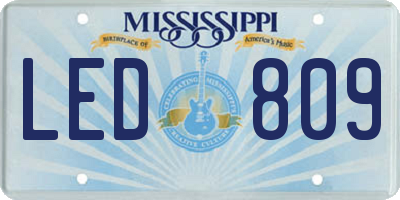 MS license plate LED809