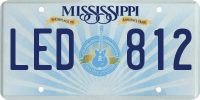 MS license plate LED812
