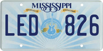 MS license plate LED826
