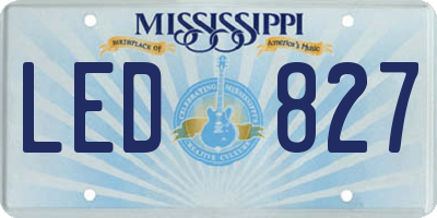 MS license plate LED827