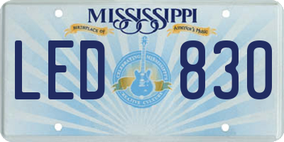 MS license plate LED830