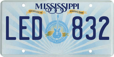 MS license plate LED832