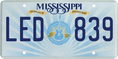 MS license plate LED839