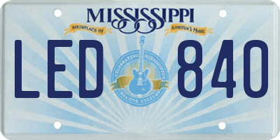 MS license plate LED840