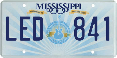 MS license plate LED841