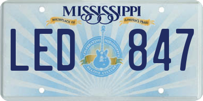 MS license plate LED847