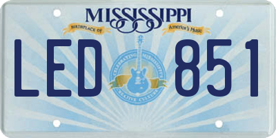MS license plate LED851