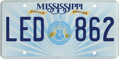 MS license plate LED862