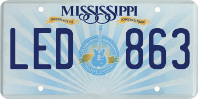 MS license plate LED863