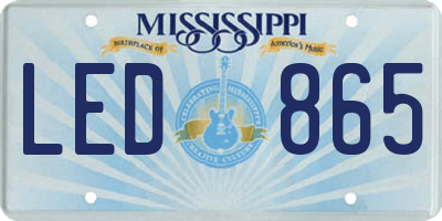 MS license plate LED865
