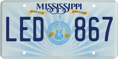 MS license plate LED867