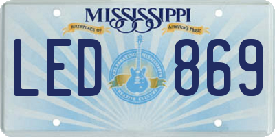 MS license plate LED869