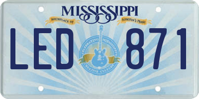 MS license plate LED871