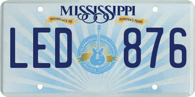 MS license plate LED876