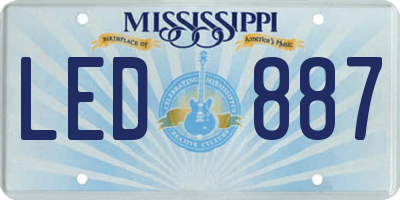 MS license plate LED887
