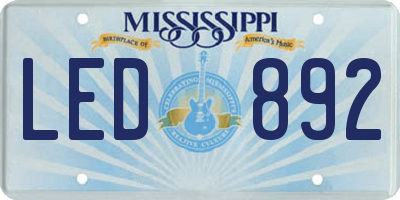 MS license plate LED892
