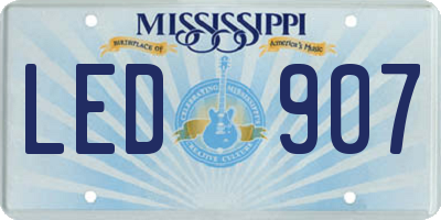 MS license plate LED907