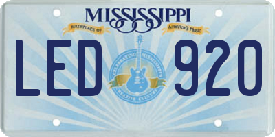 MS license plate LED920