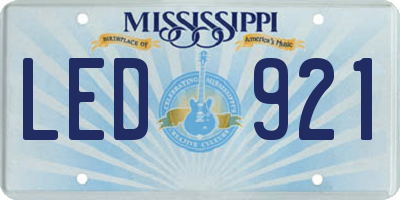 MS license plate LED921
