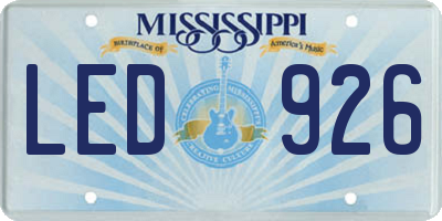 MS license plate LED926