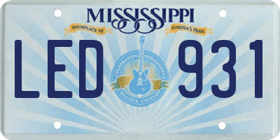 MS license plate LED931