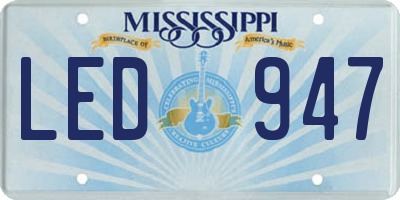 MS license plate LED947