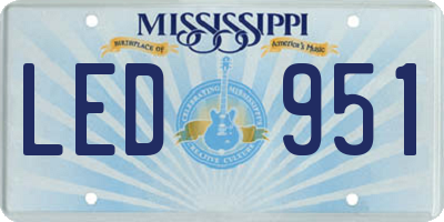 MS license plate LED951
