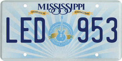 MS license plate LED953