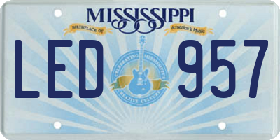 MS license plate LED957