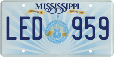 MS license plate LED959