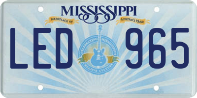 MS license plate LED965