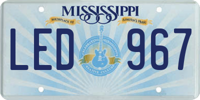 MS license plate LED967