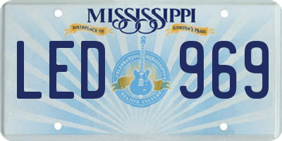 MS license plate LED969