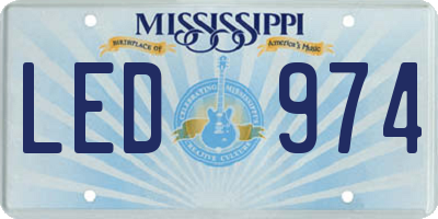 MS license plate LED974