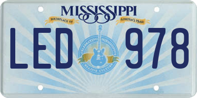 MS license plate LED978